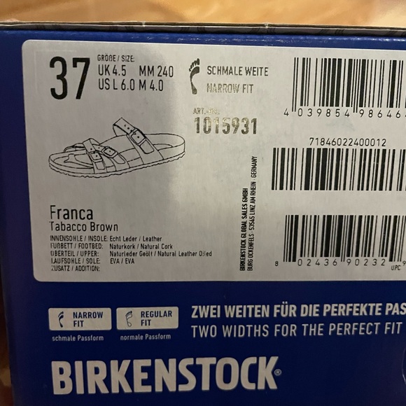 Birkenstock Franca size 37 new in box - Picture 5 of 5